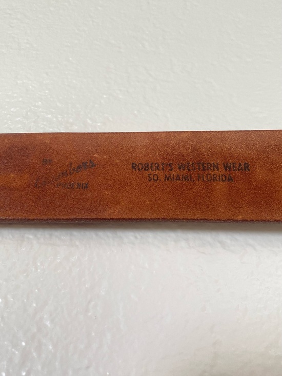 Roberts Western Wear Hand Finished Tooled Leather Belt main image 12